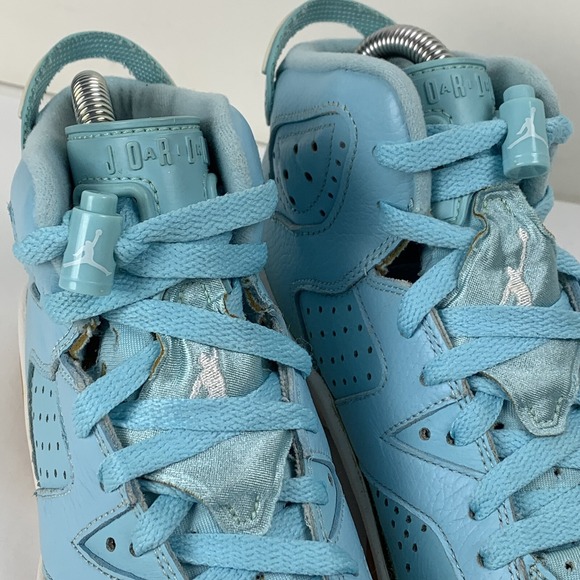 Nike Air Jordan 6 Girls Size 4Y 4 Y Retro Pantone GS Light Blue Child Youth - Picture 14 of 15